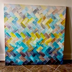 39 1/4" x 39 1/4" canvas picture from kirklands. Smoke free home